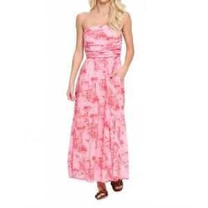 NEW MEET ME IN SANTORINI tube maxi dress in sunset cottage